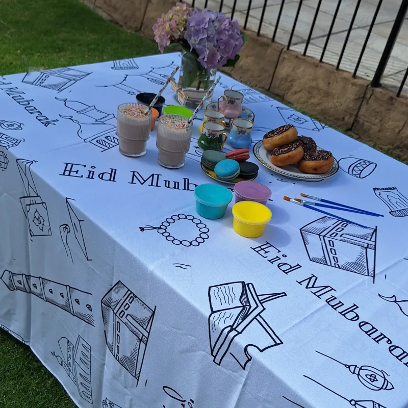 DIY Paint Your Own Tablecloth – Islamic Edition